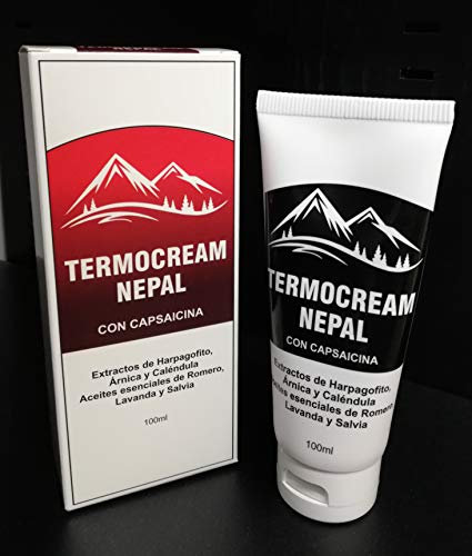 TERMOCREAM Crema efecto calor con Capsaicina 100ml. Contiene extractos naturales de Harpagofito, Árnica y Caléndula.