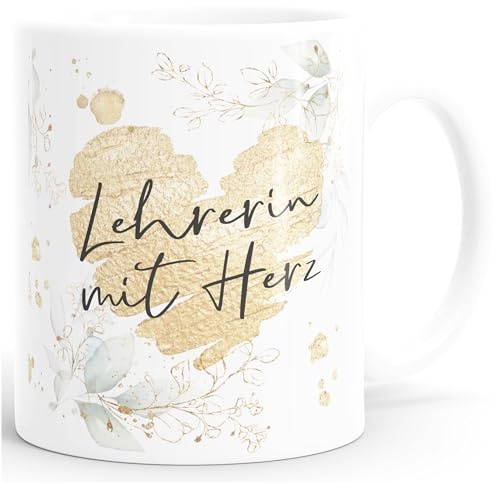 SpecialMe® Kaffee-Tasse [Wunschtext] mit Herz - soziale Berufe, Familie, Freunde kleines Dankeschön Geschenk Danke sagen Weiss Keramik-Tasse