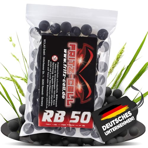 Fritz-Cell Rubberballs Kaliber .50 Gummigeschosse schwarz – 100 Stück