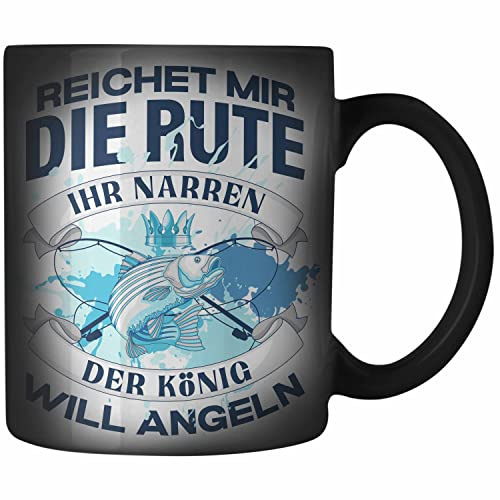 Trendation - Angler Zaubertasse Geschenk Männer Spruch Lustig für Fischer Geschenkidee Angeln Becher