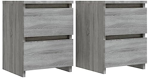 vidaXL Nachttische 2 STK. Grau Sonoma 30×30×40 cm Holzwerkstoff