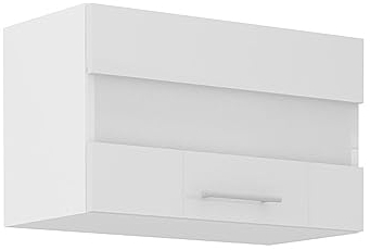 Kuechen-preisbombe Küche Glashängeschrank 60 Lara Weiß Hochglanz Küchenzeile Küchenblock