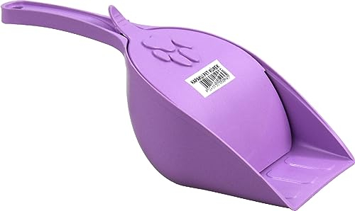 Handheld Plastic Cat Litter Scoop Sifter with Cover (Light Purple)