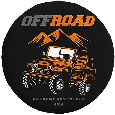 Reserveradabdeckung, Off-Road Extreme Adventure 4x4 Druck, wasserdicht, staubdicht, Radabdeckungen, für SUV, Wohnmobil, Anhänger, Reifentasche 17 Zoll