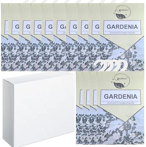 14PCS Ambientador Armario Ropa Limpia, Saquitos Armario ambientador Lavanda, Perfumador Ropa, Bolsa Guardarropa, Hogar Saquitos Armario Ropa, Bolsita Refrescador para Coche, Zapatero (Gardenia)