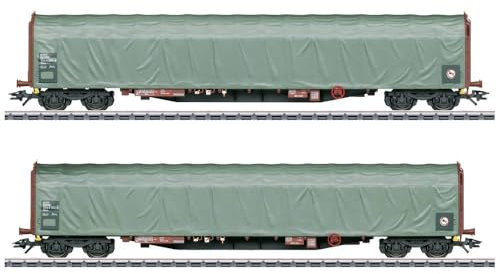 Märklin 47114 H0 2er-Set Schiebeplanenwagen der DSB, divers