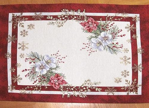 Gobelin Platzset Zierliches Gesteck Mehrfarbig, ca. 38 x 48 cm