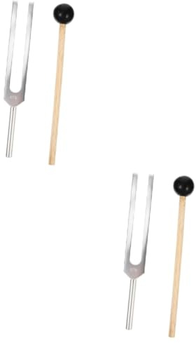 SAFIGLE 2sätze Stimmgabel Set Mit Hammer Und Reinigungscloth Langlebig Präzise Frequenz Für Meditation Und Therapie Einfach Zu Bedienen Therapeutisches Musikinstrument