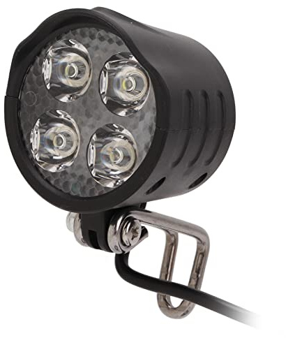 Ebike LED Headlight, 24/36v Electric Bike Front Light Lamp Built in Horn 4 Lights for Night Riding Waterproof Horn Headlamp for Motorcycle, Electric Bike, Scooters