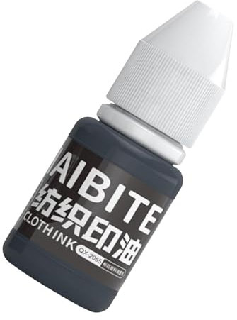 LOVIVER Kleidungsstempel Nachfülltinte Textilkleidung Markertinte Schnell trocknender Tuchdruck Drucköl Stofftinte für Kleidung Stempelkissen