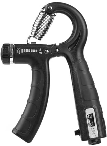 Grip Strengthener - Grip Strength Trainer, 5-60kg Adjustable Hand Exercisers, Hand Squeezer, Forearm Gripper with Thickened Spring for Strong Fingers, Hands, Wrists, Arms (Black)
