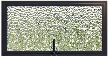 Rechteckiges Beleuchtungsfenster, kleines Innenfenster aus Aluminiumlegierung mit zentraler Achse, rotierendes Kunstglasfenster(Black,31.5x15.7in/80x40cm)