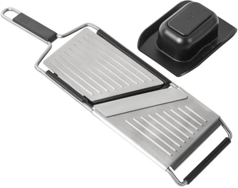 KUHN RIKON Essential Mandolin, Stainless Steel, Sharp Blade, Infinitely Adjustable up to 0.5 cm