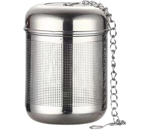 Colador de acero inoxidable para bolas de té, filtro de malla fina para té suelto, colador de especias fácil de limpiar para sopas, guisos y cocina, separador duradero y reutilizable