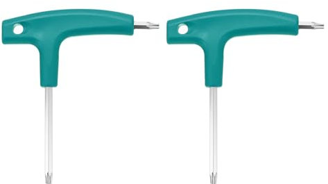 sourcing map 2pcs Golf Spike Wrench T20 T25 Golf Torque Wrench Stainless Steel Golf Head Adjustment Tool Golf Driver Torque Tool with Plastic Handle for Golf Club Driver Shaft Adapter, Green