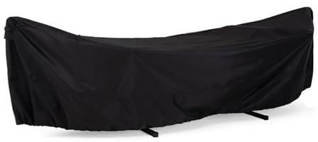 Hängematte Abdeckung Wasserdicht,Outdoor Schutzhülle für Hängematten für Stabhängematte mit Ständer und Gestelle Oxford Vollständige Abdeckplane(Size:210D-370x140x93cm,Color:schwarz)