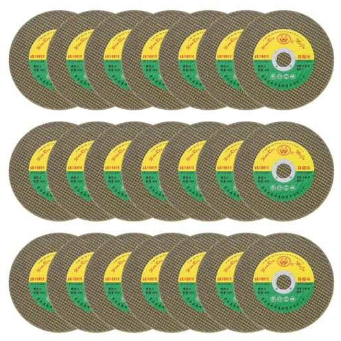 QUARKZMAN 50pcs Meules À Tronçonner 4-1/5 x 1/20 x 5/8 Ultra Mince Meules À Tronçonner Disques De Coupe Pour Outil Rotatif Disques De Coupe Généraux Pour Métal Pour, Jaune