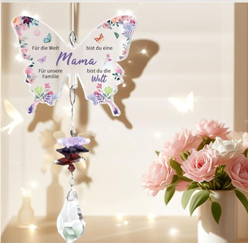 kiimiipa Mama Geburtstag, Muttertagsgeschenke, Sonnenfänger Kristall, Personalisierte Geschenke, Beste Mama Geschenk