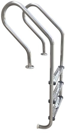 Échelle De Piscine, Échelle De Quai Robuste en Acier Inoxydable, Échelle À Pédales for Piscines Creusées, Facile À Assembler(3 Step)