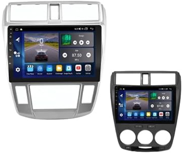 Radio de Coche 2 DIN con Android Carplay, estéreo, Compatible con Honda City 2008-2013, autorradio Multimedia.(MT Grey 4core 2-32G)