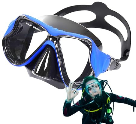 Taucherbrille Set mit Schnorchel - Schwimmmaske mit Nasenschutz