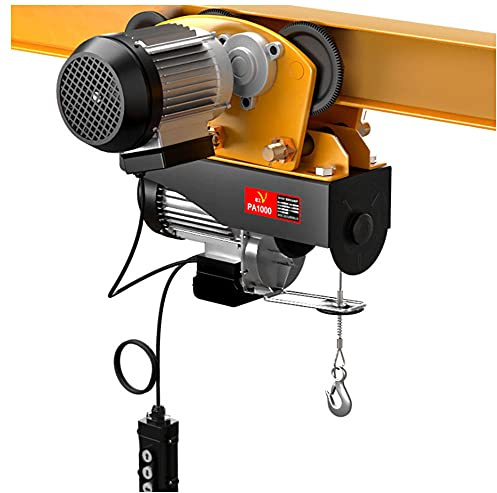 CCKUYT Grue de Levage électrique, treuil de Levage électrique de 1 320 LB/2 200 LB avec télécommande sans Fil,