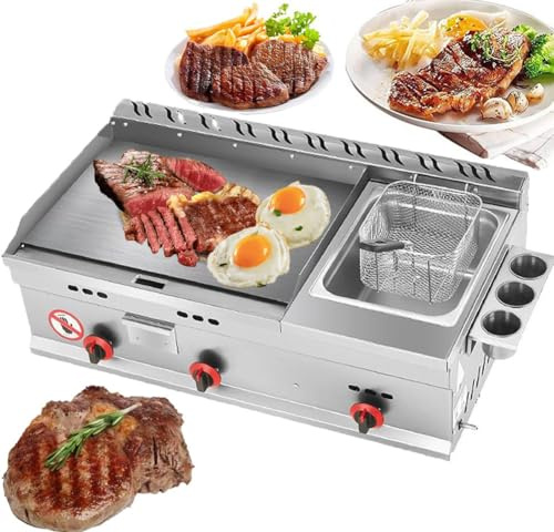 Stainless Steel Teppanyaki Fry Pan with Basket for Outdoor Catering and Steak Cooking