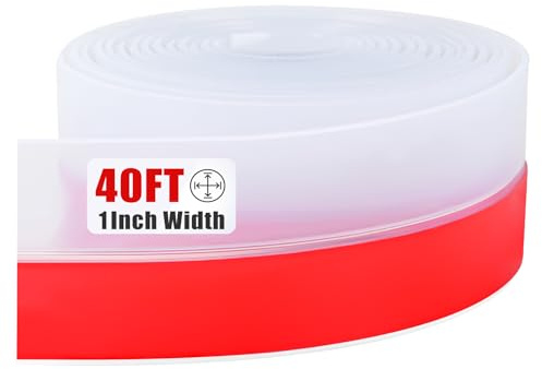 Draft Seal Tape for Doors and Windows 1 in x 40 Ft Silicone Weather Stripping Extra Thick 2mm Door Seal Strip with Strong Adhesive Draft Insulation Stopper Side Seal - Clear