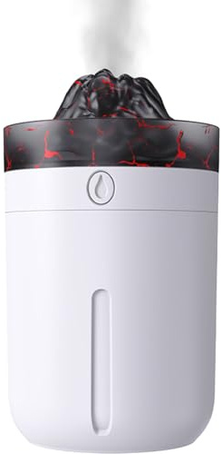 Volcano Humidifier | 330ml Type-C Rechargeable 7-Color Diffuser - Personal Desk Humidifier,for Bedroom Living Room Yoga Work Area Home Car Family and Friends