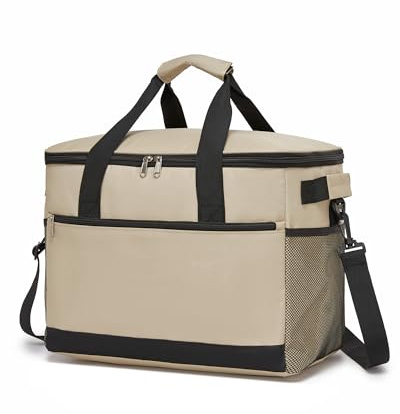 KONO Borsa Termica Porta Pranzo 30L, Grande Borsa Frigo Portatile, Pieghevole Borsa Pranzo Termica per Uomo e Donna, Lunch Bag per Ufficio, Viaggio, Campeggio, Picnic