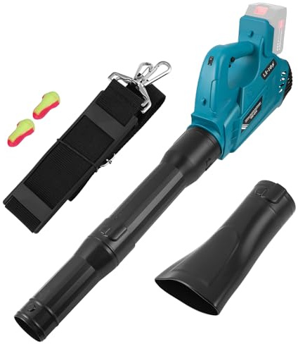 Soffiatore Foglie, Potente Soffiatore per Foglie a Batteria con 6 Velocità Regolabili con 3 Tubi e Blocco Grilletto, Leaf Blower per la Cura del Prato, per Batteria Makita 18V
