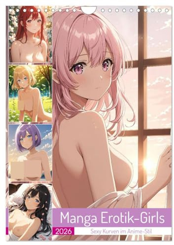Manga Erotik-Girls - Sexy Kurven im Anime-Stil (Wandkalender 2026 DIN A4 hoch), CALVENDO Monatskalender: Erotische Manga Mädchen mit nackten Brüsten als sexy Cartoon-Bilder (CALVENDO Erotik)