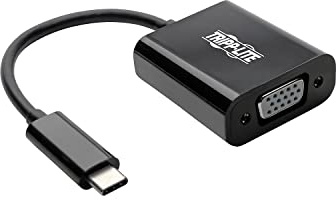 Tripp Lite USB-C to VGA Adapter Converter USB Type C to VGA 1080P (M/F), Black (U444-06N-VB-AM)