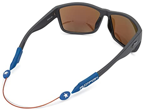 Pilotfish Verstellbares Brillenband in zwei Größen für Männer und Frauen | Sonnenbrillenband aus Silikon | Brillenkette verstellbar für sicheren und komfortablen Halt