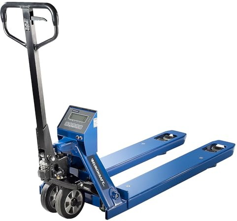eurokraft | Paletthubwagen mit Waage | Tragfähigkeit 2200 KG | Ziffernschritt 500 g