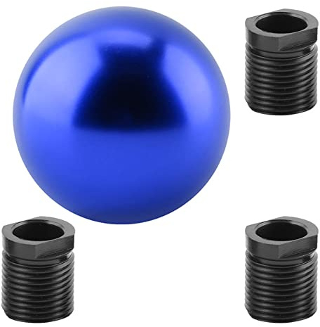 Reminnbor pomello del cambio sfera + Pomello Leva del Cambio Shift Knob Manopola Manuale Universale per Auto Forma a Palla Tonda a Ingranaggi (blu)