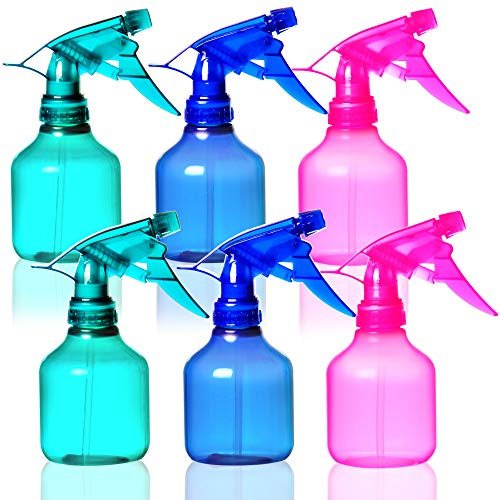 Youngever Lot de 6 Vaporisateur Vide Plastique 250ML, Bouteille Pulverisateur 250ML, Flacons Pulvérisateurs, Ronde et Couleur