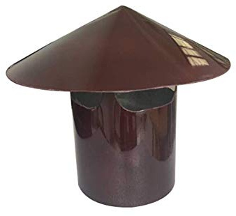 DZDZXQG Chimney Cowl Cap, Aluminum Alloy Cowl Bird Guard Chimney Pot Cap High Top High Top Top All Purpose Chimney Cowl,Brown,110mm