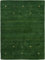carpetfine Wollteppich Gabbeh Uni Grün 60x90 cm | Moderner Teppich für Wohn- und Schlafzimmer