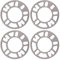 BESPORTBLE 4Pcs 3mm Separadores de Rueda Cuñas Placa Aleación Aluminio 4 y 5 Stud para Autocar Universal