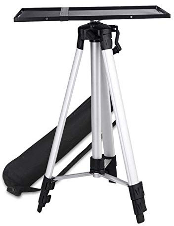 Support pour projecteur Stand Universal Stand Stand Black Réglable Hauteur Stand de plancher for projecteurs, Table de projecteur Stand for la scène ou le studio, support de trépied de projecteur comp