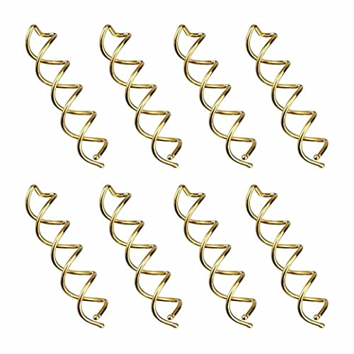 Spiraler Bobby Haarnadel Nicht kratzende runde Spitzen Spiralhaar Clip Spin Clip Schnellschraube Haarnadeln Spiraler Haarnadel für DIY Friseur 10pcs - Golden