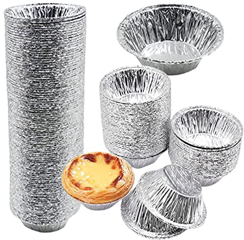 250 Piezas Molde Tarta Huevo, Tazas Papel Aluminio, Moldes Reposteria Para Tarta Huevo Horno, Molde Aluminio Redondo Desechable, Magdalenas, Muffins, Galleta, Tartas, Pudín, Pastel, Panqueques