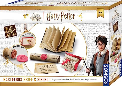 Kosmos Harry Potter Brief und Siegel, Papierschöpfrahmen | Original Hogwarts™-Wappen für Siegel, Harry Potter Bastelset für Kinder und Erwachsene, Harry Potter Geschenke und Merch