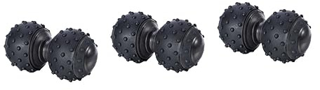 Healeved 3stücke Silicone Massage Ball Ergonomischer Peanut Ball Für Effektive Muskelentspannung Und Schmerzlinderung Für Rücken Nacken Und Schultern Schwarz Aus Hochwertigem Silikon