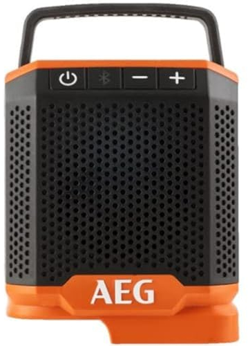 AEG Radio de Chantier BRSP 18 – Bluetooth, Son Clair, Résistante Poussière et Éclaboussures, Port USB, Compatible Batteries 18V Pro – Idéale Ateliers et Chantiers