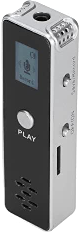Digitales Diktiergerät mit Rauschunterdrückung, Stereo-Bildschirm, Audioaufnahmegerät mit MP3-Player. Silberne Digitale Diktiergeräte (Silver)