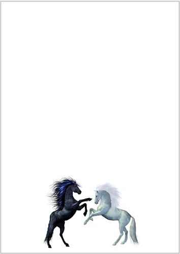 Briefpapier Pferde DIN A4 - Papier mit Pferd - 20 Blatt - Motiv Nr. 113 | 90g/m²