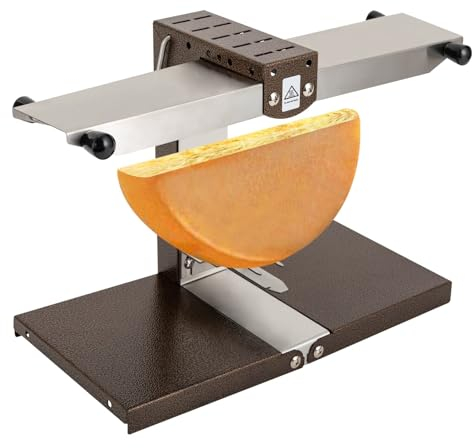 Raclette Cheese Melter Machine, 900W Commercial Electric Cheese Melting Machine, Foldable Countertop Cheese Heater Grill with 90°Angle Adjustable for Home Restaurant