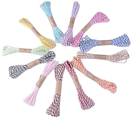 TOPPERFUN 12 Piezas Cuerda De Papel De Colores Para Manualidades Trenzada De Unidades Cuerda De Papel Para Proyectos De Arte y Crafts